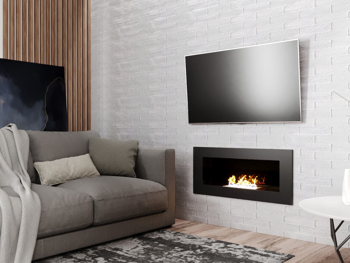 Биокамин "Русский огонь" Лайт 900V встраиваемый с декоративным стеклом (стемалитом) по цене 24 600 руб.