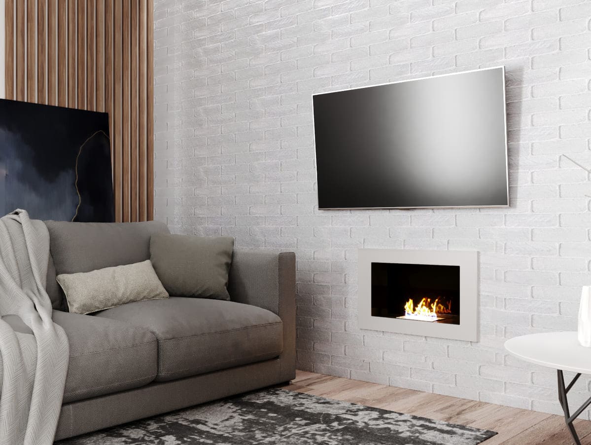 Биокамин "Русский огонь" Лайт Бланк 650V с декоративным стеклом (стемалитом) по цене 13 950 руб.