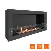 Биокамин SteelHeat WALL ONE 1100 черный, стекло, стемалит Биокамин SteelHeat WALL ONE 1100 черный, стекло, стемалит