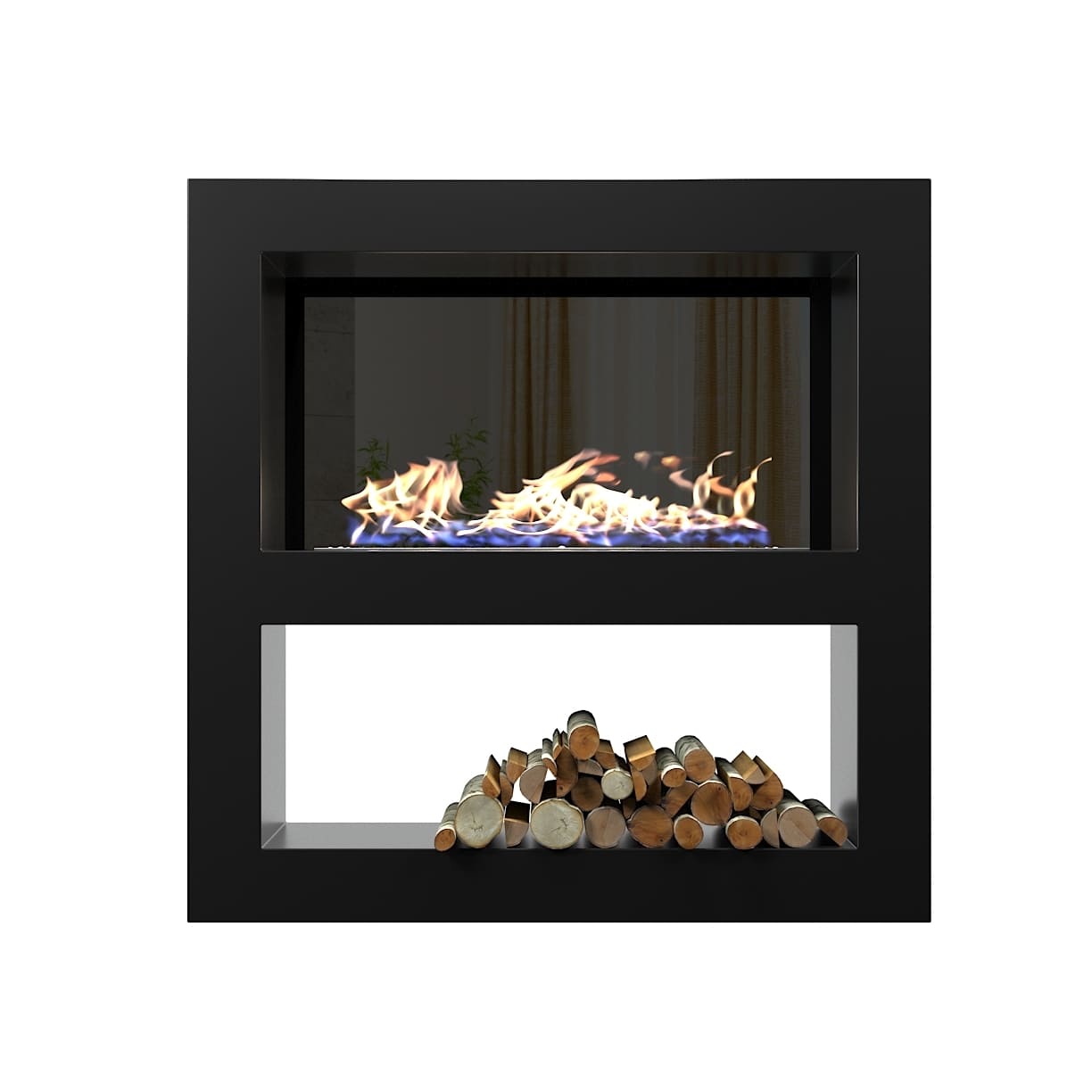 Биокамин "Русский огонь" Лобби 1300 встраиваемый с декоративным стеклом (стемалитом) по цене 76 500 руб.