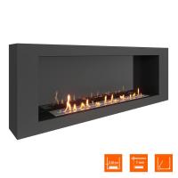 Биокамин SteelHeat WALL ONE 1200 LITE черный, стемалит Биокамин SteelHeat WALL ONE 1200 LITE черный, стемалит