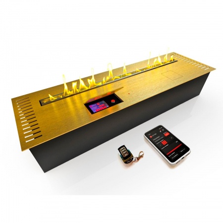 Автоматический биокамин ZeFire M 1000 латунный с ДУ Автоматический биокамин ZeFire M 1000 латунный с ДУ по цене 405 000 руб.