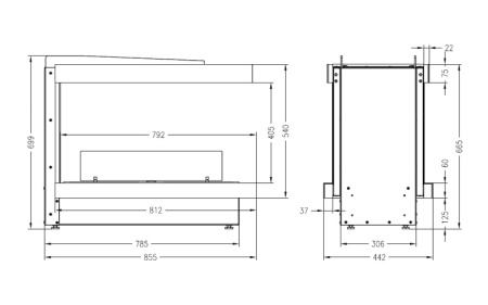 Встраиваемый биокамин Spartherm Ebios-fire U чёрный по цене 246 000 руб.