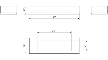 Стекло декоративное для биокамина DELTA/L/700 по цене €161