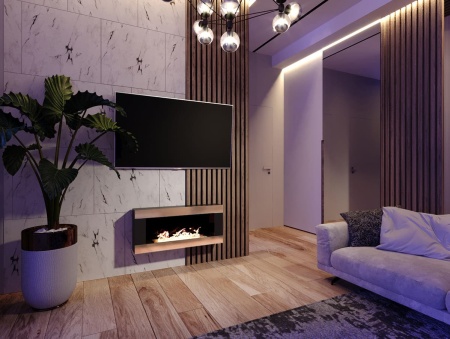 Биокамин "Русский огонь" Голд 900N настенный с защитным стеклом по цене 39 250 руб.